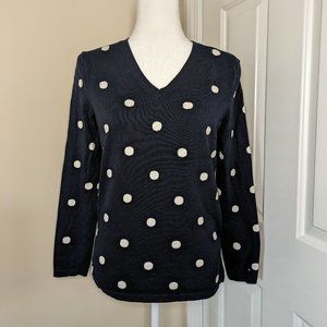 Tommy Hilfiger polka dot V neck women’s sweater size M
